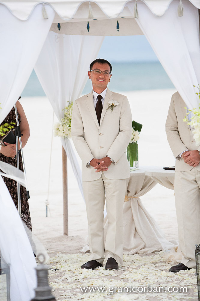 Beach wedding at the Four Seasons Hotel Resort on Langkawi Malaysia