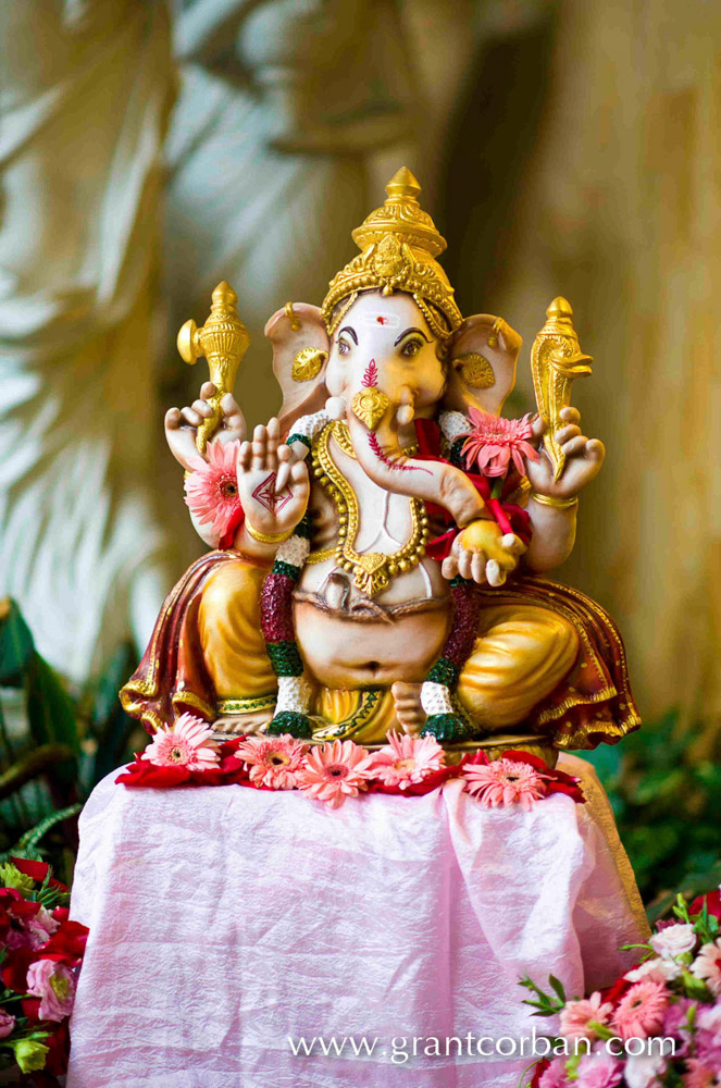 Indian Hindu wedding elephant ganesh decor