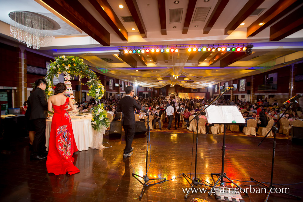 View from the stage looking towards the back of the Restoran Fei Chui in Kajang