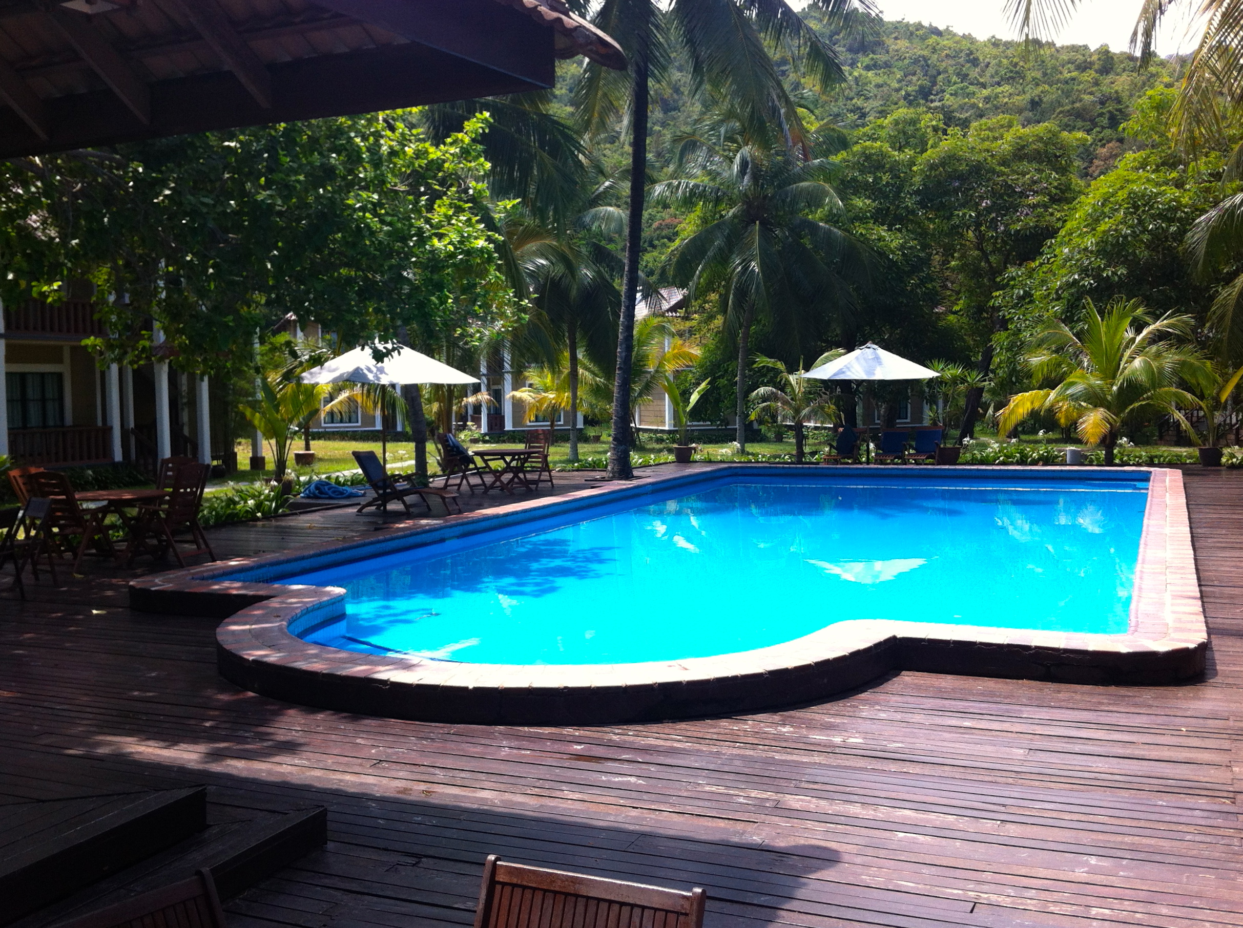 The swimming pool at the Coral Resort in Pulau Redang