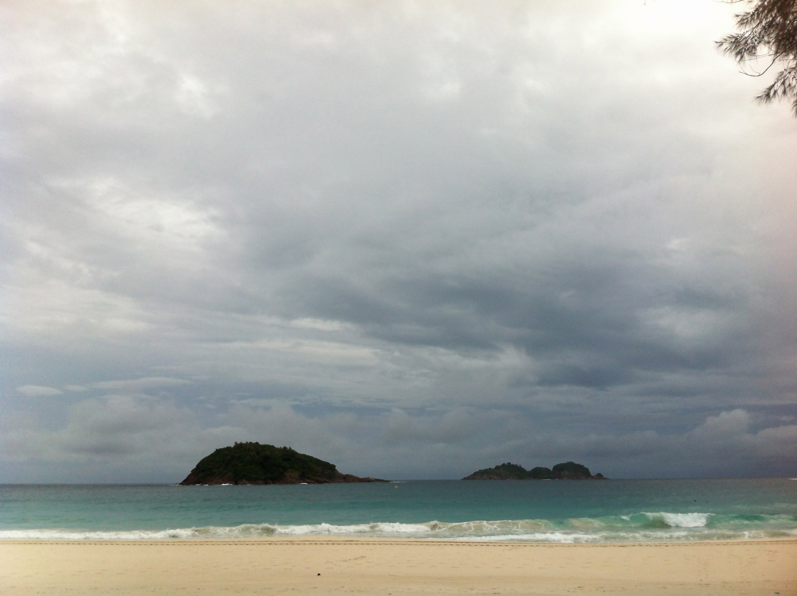 Stormy day at the end of the season at the Pulau Redang Coral Resort