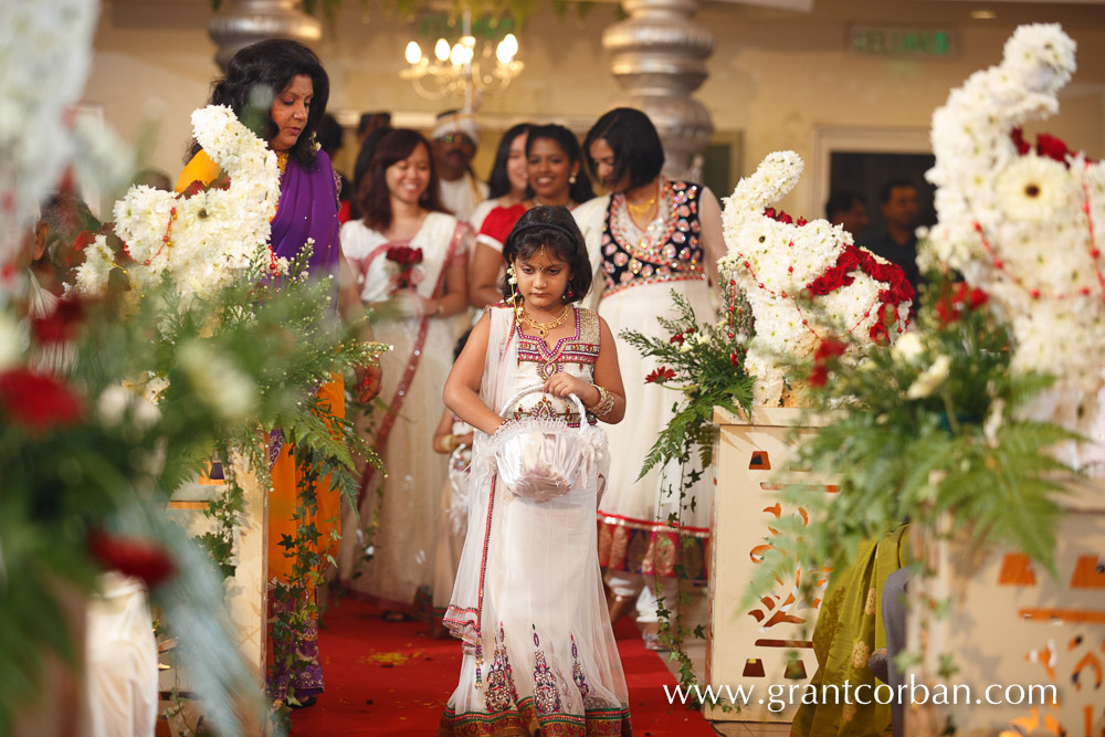 Sri Balathandayuthapani hindu temple wedding flower girl