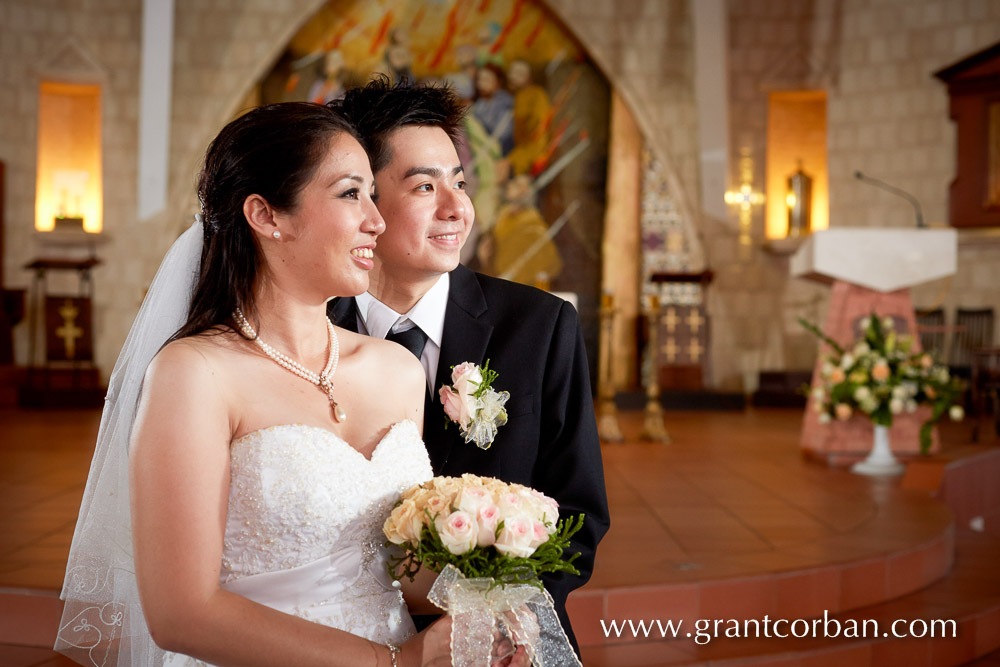 wedding portrait at the church of the holy spirit greenlane penang