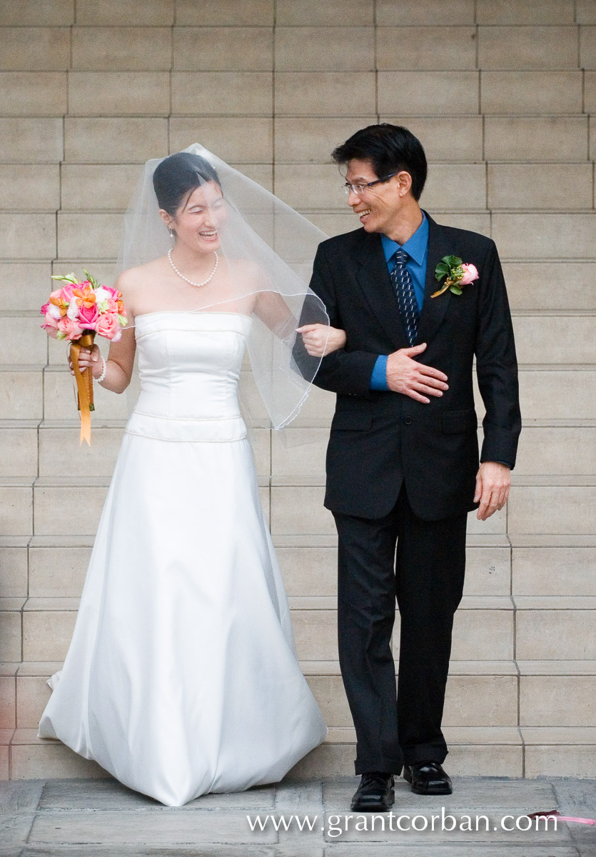 A very happy bride!