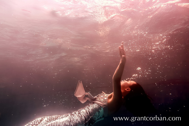 Underwater “mermaid” Pool Portrait Photography Grant Corban